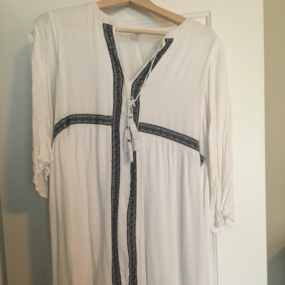 White gauzy dress